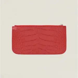 [비배니]크로커 지갑 무광 레드