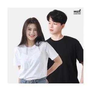 반팔 헤리라운드 티셔츠 커플 레이어드 데일리 라운드 무지티