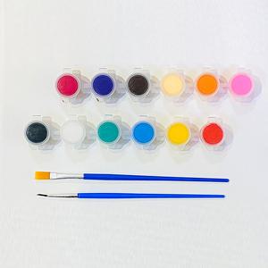 미니 물감 아크릴 붓 세트 6색 휴대용