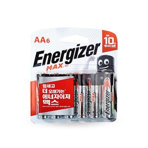 에너자이저 맥스 AA 6개입 카드형 건전지