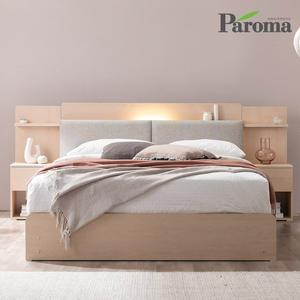 [파로마]에밀리 LED 서랍형 킹사이즈 침대 K+유로탑 본넬매트
