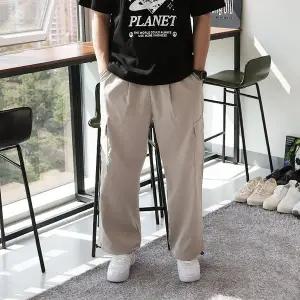 [우기브로]WRI 남자 빅사이즈 비스킷 스트링 카고 밴딩 팬츠