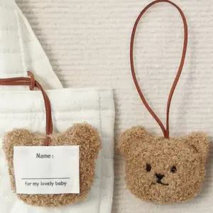 곰돌이 네임텍 낮잠이불 어린이집 분실방지 가방키링