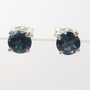 [블루케이] AA급 런던블루토파즈 원석귀걸이240710-17