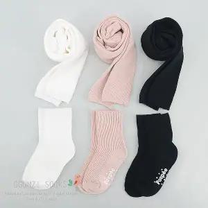 [보리보리/꼼지]D잔골지 분리타이즈 무발타이즈 양말세트 유아 아동 스타킹