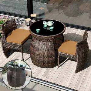 [텐바이텐]밴프 글로비 라탄테이블세트