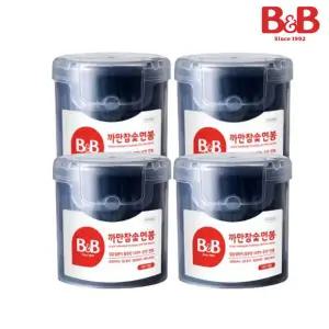 비앤비 참숯 까만면봉150p 4입(순면100%/안심소재)