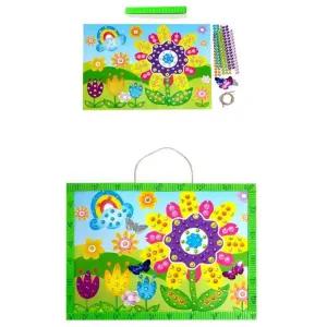 보석스티커 꽃 나비 봄풍경 장식 띠골판지 액자 만들기 5p 색감발달 어린이놀이 지능개발