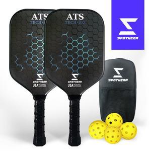 [E'SPORTS]피클볼 패들 라켓 입문용 중급용 2인 세트 공 가방 포함