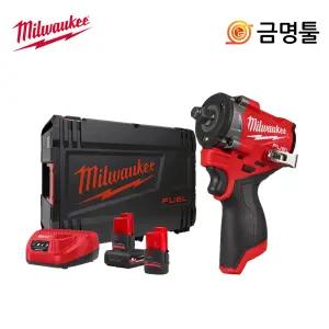 밀워키 M12 FIW2F12-5252X 충전임팩렌치 12V 5.0AH 2.5AH 1/2 무선 임팩