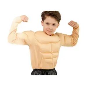 식스팩 근육맨티 아동 코스튬 남아 할로윈 유아 코스프레 의상 어린이 근육 몸짱 티셔츠