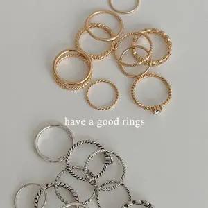 [셀러허브]여자 12개 세트 FW 코디 포인트 반지 (S19286599)