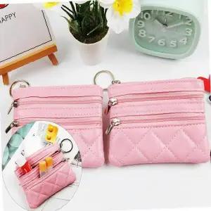 [셀러허브]여자 학생선물 휴대용 폼폼 쓰리포켓 지갑 (S19345844)