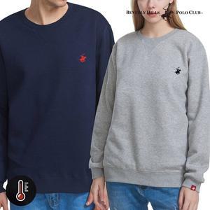 [비버리힐스폴로클럽][비버리힐즈폴로클럽] 남여공용 기모 자수로고 맨투맨 티셔츠