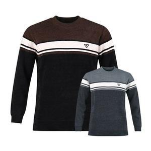 럭스골프 남성 라운드넥 융기모 긴팔 니트 스웨터 RM4W417