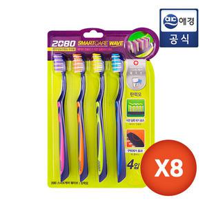 [2080] 스마트케어 웨이브 칫솔 4입 x 8개 (총 32개)