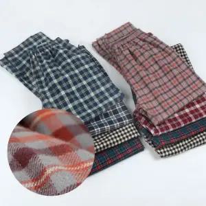 면기모 잠옷바지 국산 순면 기모 남성 빅사이즈 여성 선염 체크 파자마바지 커플 9부