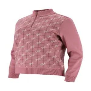 [피에이티][피에이티PAT] 여성 융본딩 자카드 반짚업 풀오버 1K-83432