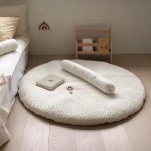 순수 원형러그 130 아이보리무지 (커버+솜)