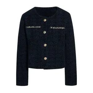 [JJ지고트](센텀시티점)클래식 퀼팅누빔 트위드 자켓 GR2N0JK201