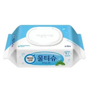 [오피스넥스]깨끗한나라 페퍼민트 블루 물티슈 70매