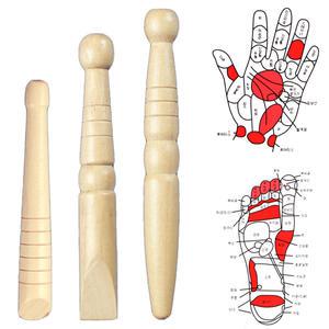 3P 나무 지압기 지압봉 손 발 전신 마사지기