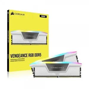 [에스투씨엔아이]커세어 CORSAIR DDR5-6000 CL30 VENGEANCE RGB DP WHITE 패키지 (32GB(16Gx2))