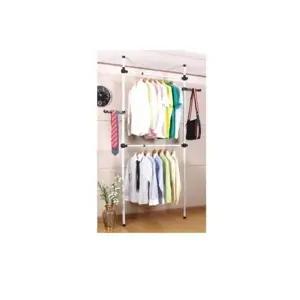 2단 옷걸이 1개 고정식 행거 설치형 옷걸이행거 (WFGTMS5)