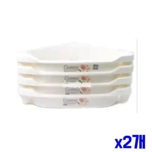 못질없는선반 물빠짐 코너선반 x2개 화이트4단 욕실코 (WFGTO47)