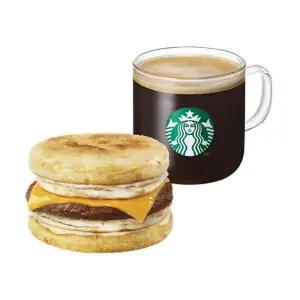 [스타벅스]아메리카노T+더블에그&체다샌드위치