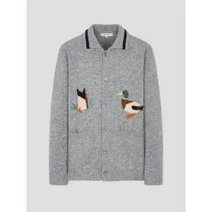 [빈폴] [Print Bakery] 청둥오리 칼라넥 카디건  그레이 (BC495AK013)