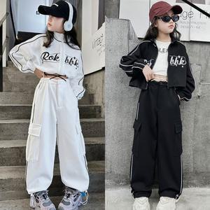 [삐삐네옷가게]여아 주니어 트렌디 집업 크롭 트레이닝 상하