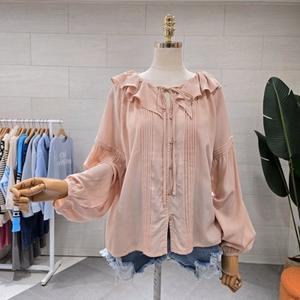 [대구백화점][에잇컨셉]크리미 프릴 긴팔블라우스(C24C7FBL007)