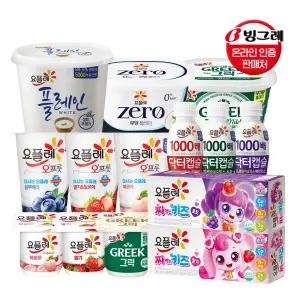 빙그레 요플레 짜먹는 키즈 6입 6개 캐치티니핑 외 요플레 모음