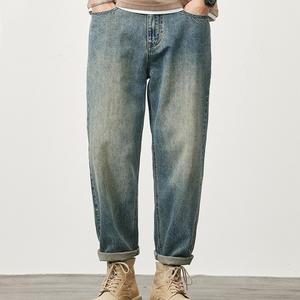 빈티지 루즈 배기 핏 청바지 남여공용 루즈 테이퍼드 핏 정바지