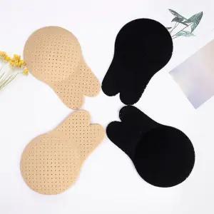 (2세트) 에어홀 리프팅 누드브라 여자 니플 패치 밴드 끈없는 오프숄더 여성 웨딩 속옷