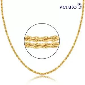 베라토 18K 베이직 로프 체인 목걸이 밧줄 포인트 꼬임 여자 여성 30 40 50대 와이프 엄마 데일리 선물 줄