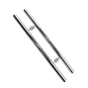 유리문 현관문손잡이 AL 흑색 크롬캡 WFFNOA1