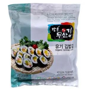 갤러리아 장흥무산김 착한김 유기 김밥김(지퍼백) 100매 x 4봉