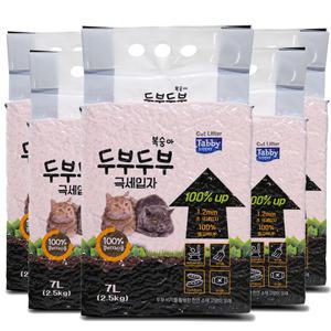 두부두부 극세입자 복숭아 고양이모래 7L x 6개