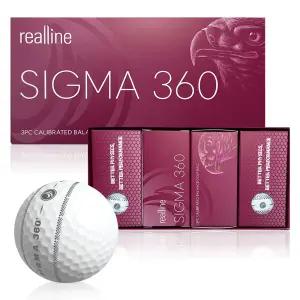 고반발 비거리 저압축 밸런스 3피스 골프공 2025 리얼라인 시그마 360 화이트 8구