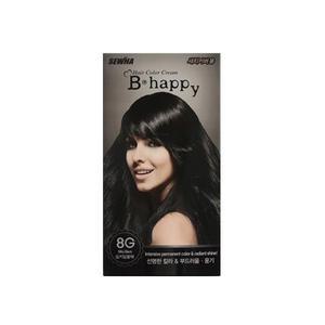 세화 비해피 헤어 컬러크림 8G 실키딥블랙