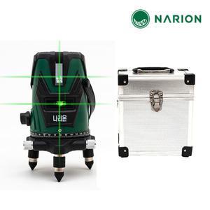 나리온 5라인 레이저 레벨기 NRL-02 그린 4V1H 방수 수평 수직