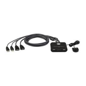 ATEN 2포트 USB FHD HDMI 케이블 KVM 스위치 CS22HF-AT