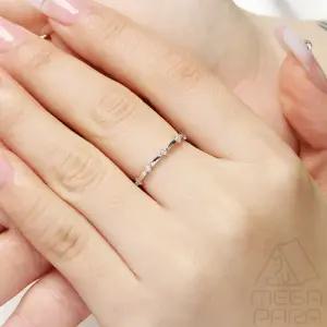 MEGAPARA 실버925 백금도금 별빛 큐빅 오픈링 반지 학생커플반지 중학생커플링