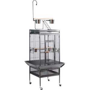 이동식 앵무새 새장 대형 케이지 놀이터 조류 둥지 날림장 2단