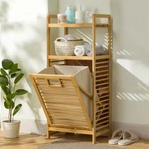 40cmx30cmx95cm 3단 빨래바구니 선반 슬라이딩 (WFHJKLR)