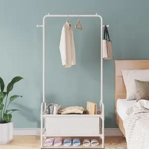 멀티 행거 바구니 1단 수납 화이트 (WFHJL2A)