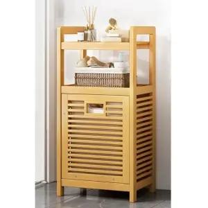 다용도 40cm 대나무 빨래통 접이식 2단 (WFHJJND)