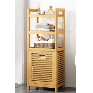 다용도 대나무 3단 40cm 빨래통 접이식 (WFHJJNG)